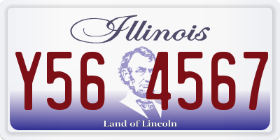 IL license plate Y564567