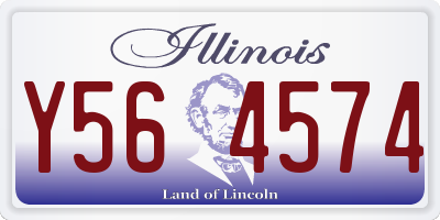 IL license plate Y564574