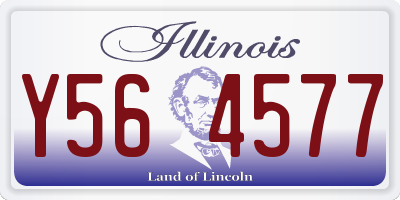 IL license plate Y564577