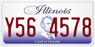 IL license plate Y564578