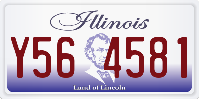 IL license plate Y564581