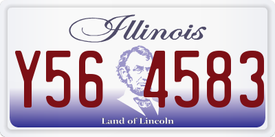 IL license plate Y564583