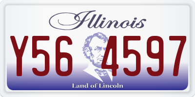 IL license plate Y564597