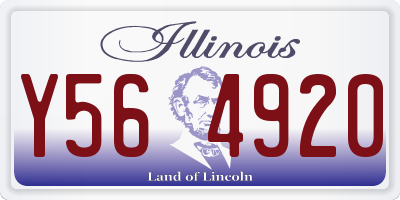 IL license plate Y564920