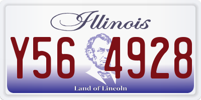 IL license plate Y564928