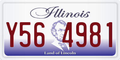IL license plate Y564981