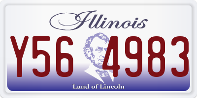 IL license plate Y564983