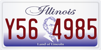 IL license plate Y564985