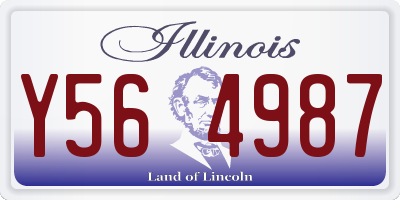IL license plate Y564987