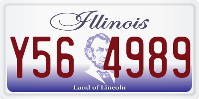 IL license plate Y564989