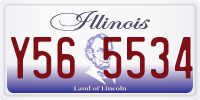IL license plate Y565534