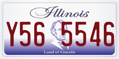 IL license plate Y565546