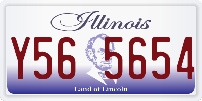 IL license plate Y565654