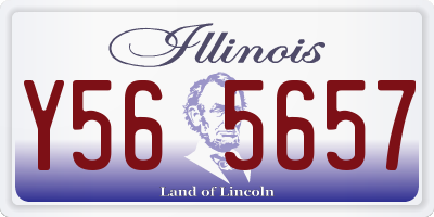 IL license plate Y565657