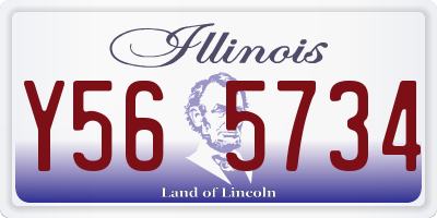 IL license plate Y565734