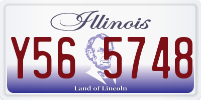 IL license plate Y565748