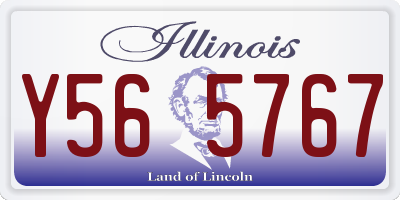 IL license plate Y565767