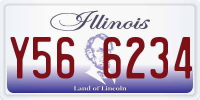 IL license plate Y566234