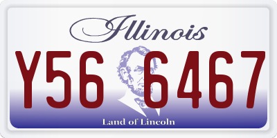 IL license plate Y566467