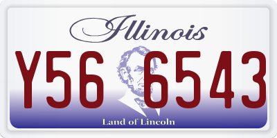 IL license plate Y566543