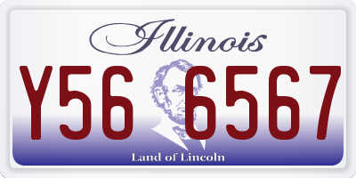 IL license plate Y566567