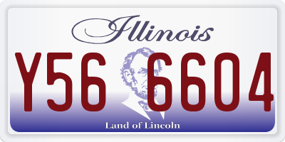IL license plate Y566604