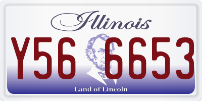 IL license plate Y566653