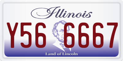 IL license plate Y566667