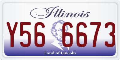 IL license plate Y566673