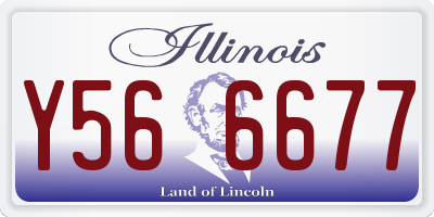 IL license plate Y566677