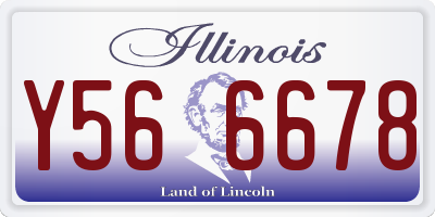 IL license plate Y566678