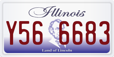 IL license plate Y566683