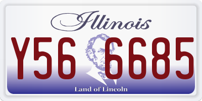 IL license plate Y566685