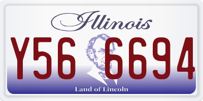 IL license plate Y566694