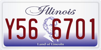 IL license plate Y566701