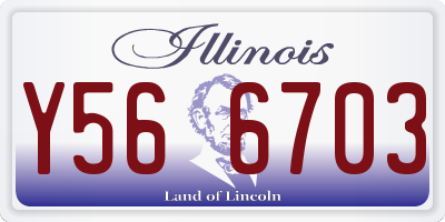 IL license plate Y566703