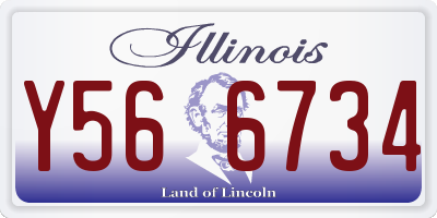 IL license plate Y566734