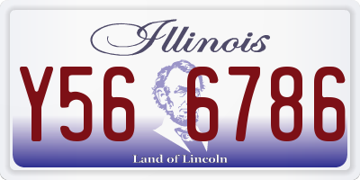IL license plate Y566786