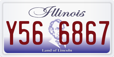 IL license plate Y566867