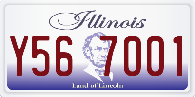 IL license plate Y567001
