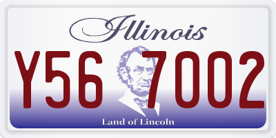 IL license plate Y567002