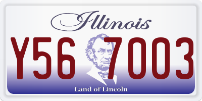 IL license plate Y567003