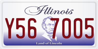 IL license plate Y567005
