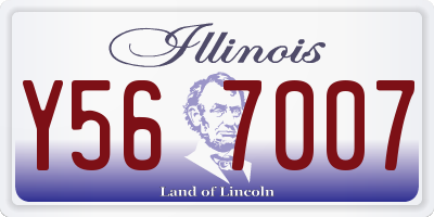 IL license plate Y567007