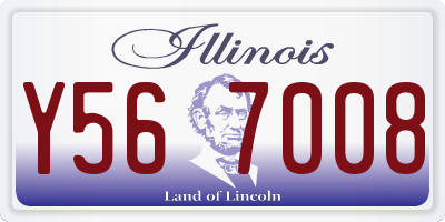 IL license plate Y567008