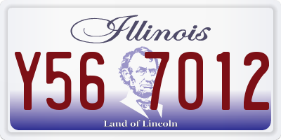 IL license plate Y567012
