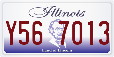 IL license plate Y567013