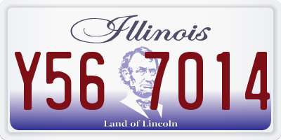 IL license plate Y567014