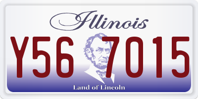 IL license plate Y567015