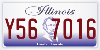 IL license plate Y567016